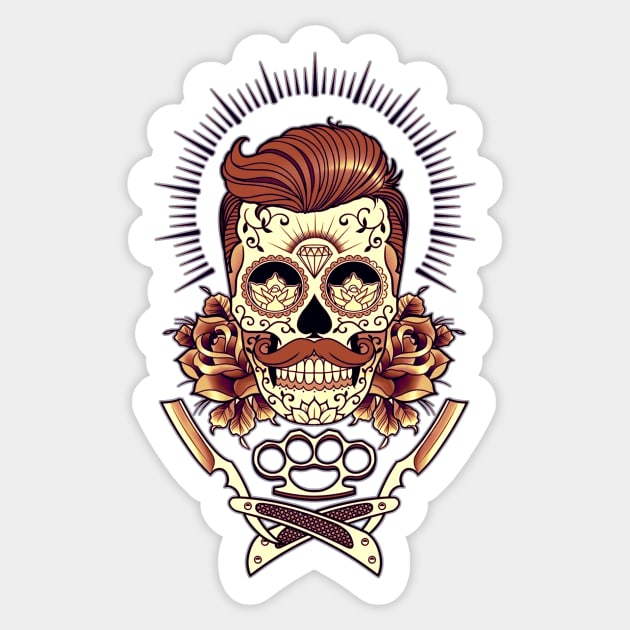 skull mexican Sticker by sevencrow